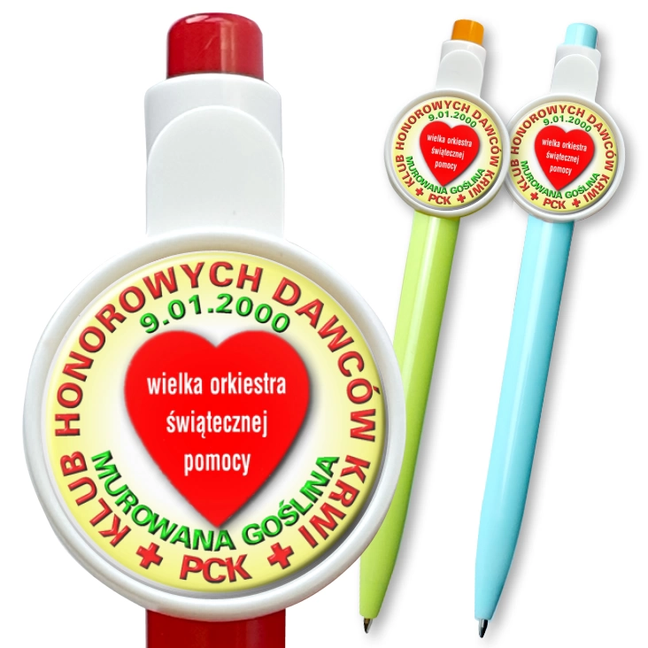 przypinka długopis Klub Honorowych Dawców Krwi