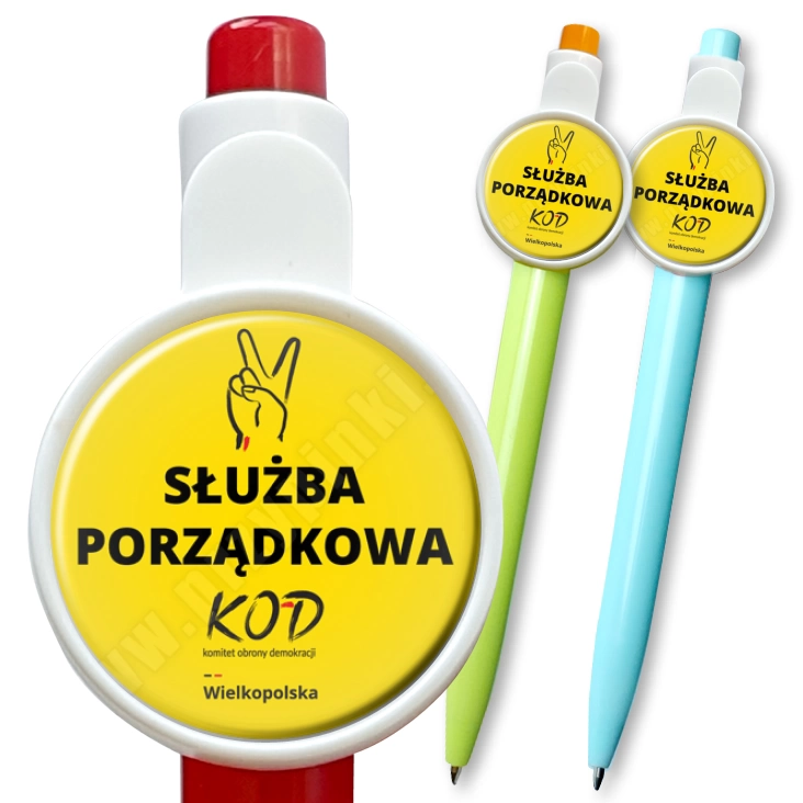 przypinka długopis KOD Służba Porządkowa