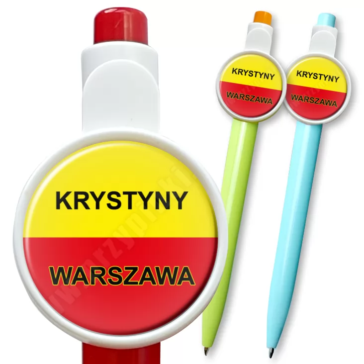 przypinka długopis Krystyny