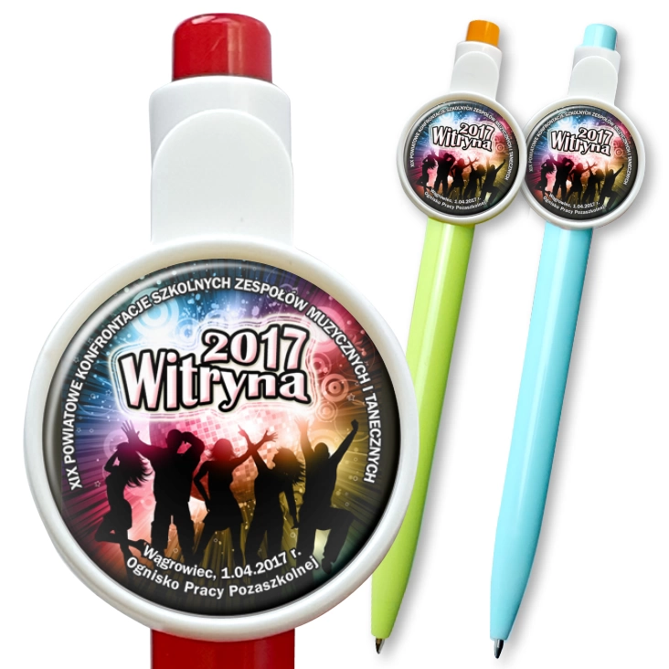 przypinka długopis Witryna 2017