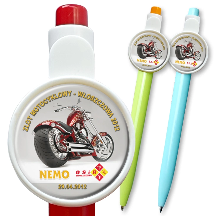 przypinka długopis Zlot motocyklowy - Włoszczowa 2012