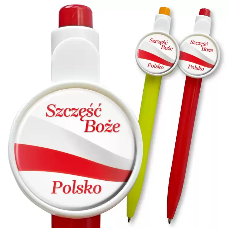 przypinka długopis Szczęść Boże Polsko