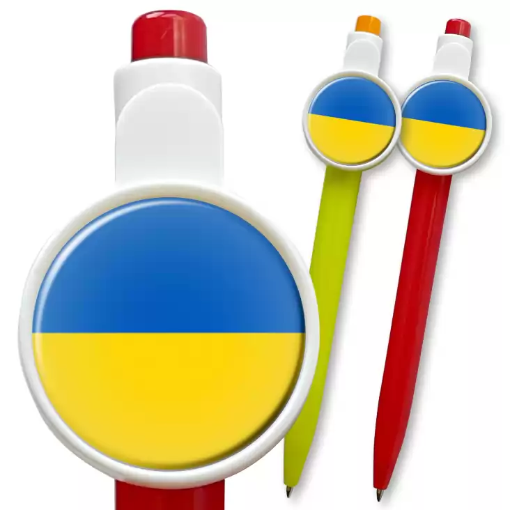 przypinka długopis Flaga Ukraina