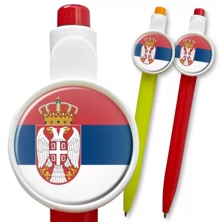 przypinka długopis Flaga Serbia
