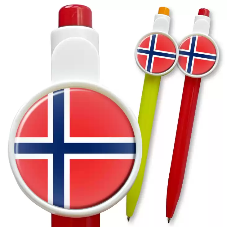 przypinka długopis Flaga Norwegia