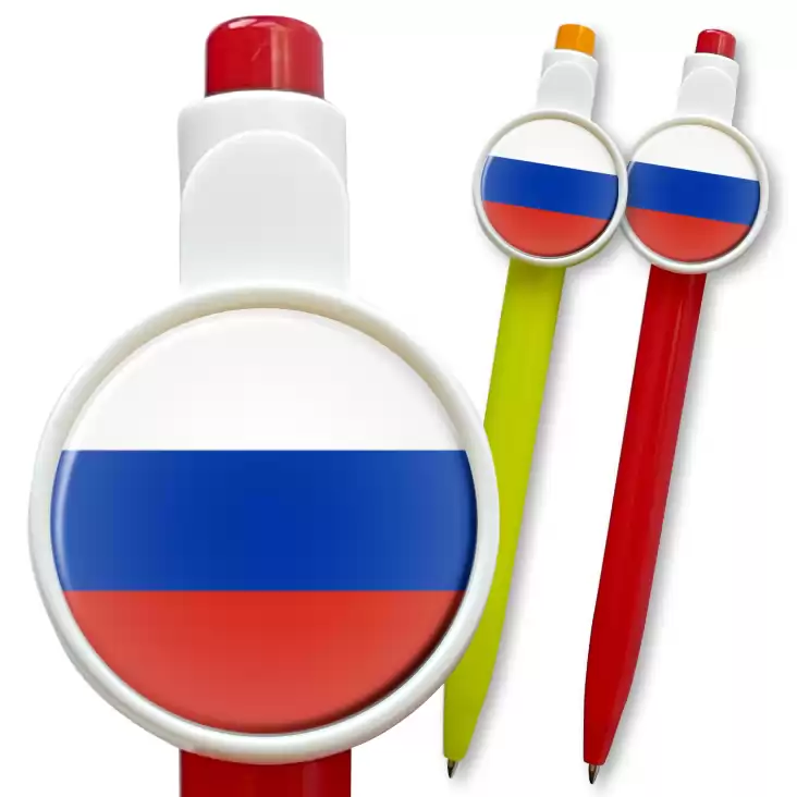 przypinka długopis Flaga Rosja