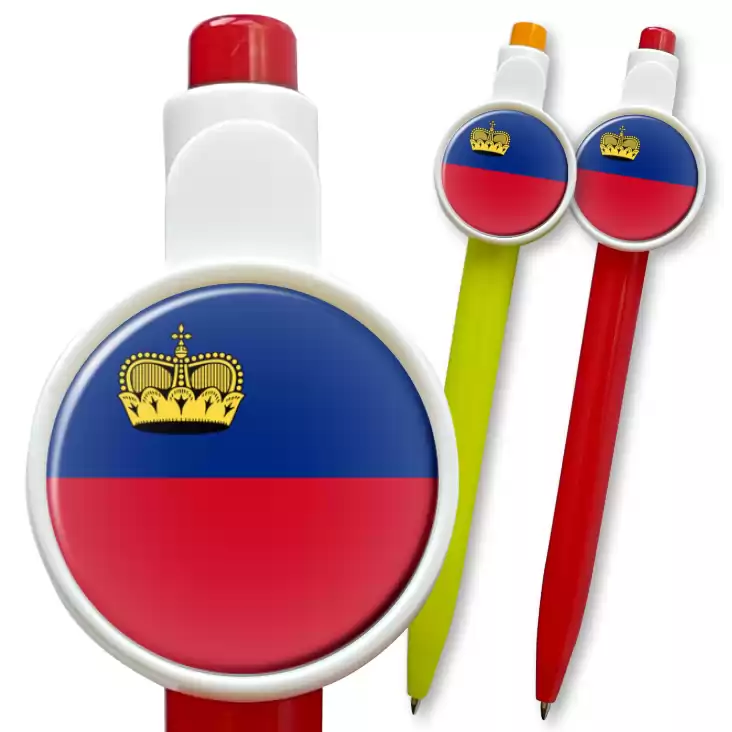 przypinka długopis Flaga Liechtenstein
