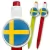 Przypinka długopis Flaga Szwecja