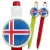 Przypinka długopis Flaga Islandia