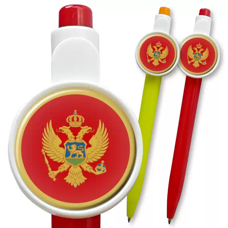 przypinka długopis Flaga Czarnogóra