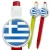 Przypinka długopis Flaga Grecja