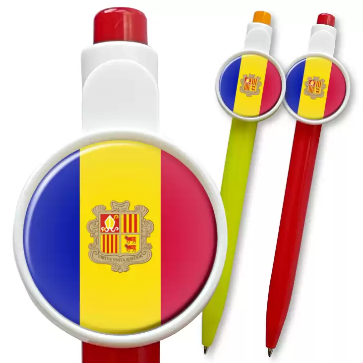 przypinka długopis Flaga Andora