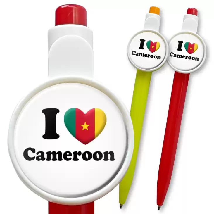 przypinka długopis I love Cameroon