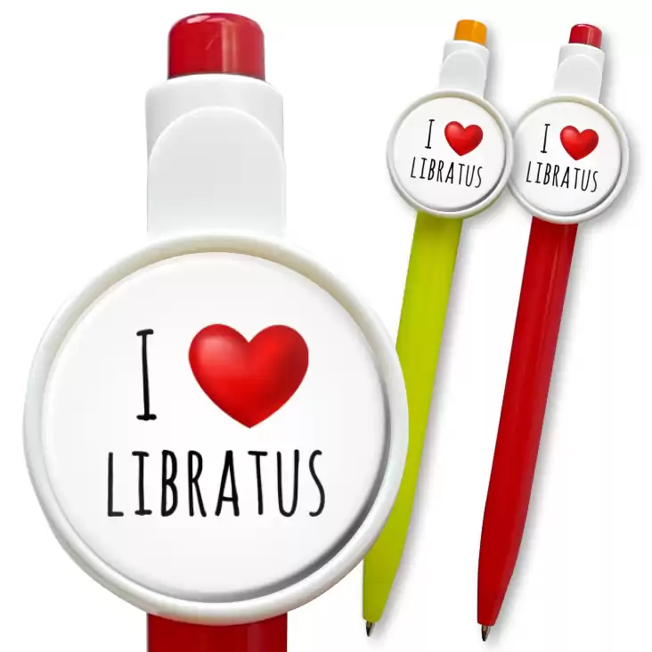 przypinka długopis I love Libratus