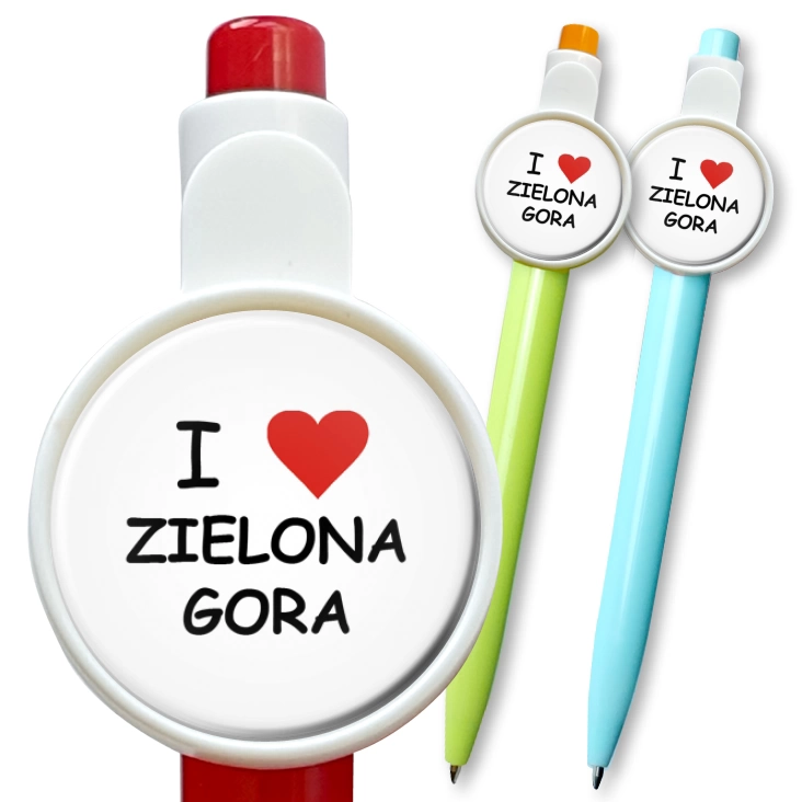 przypinka długopis I love Zielona Góra