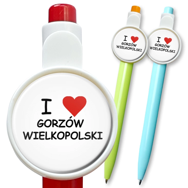 przypinka długopis I love Gorzów Wlkp.