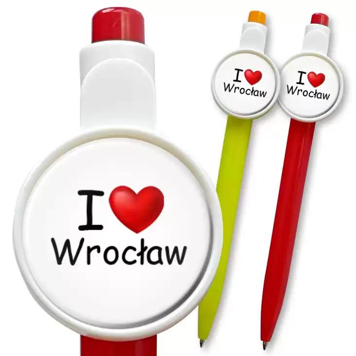 przypinka długopis I love Wrocław