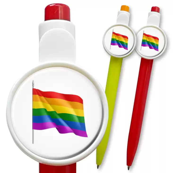 przypinka długopis LGBT flaga tęczowa