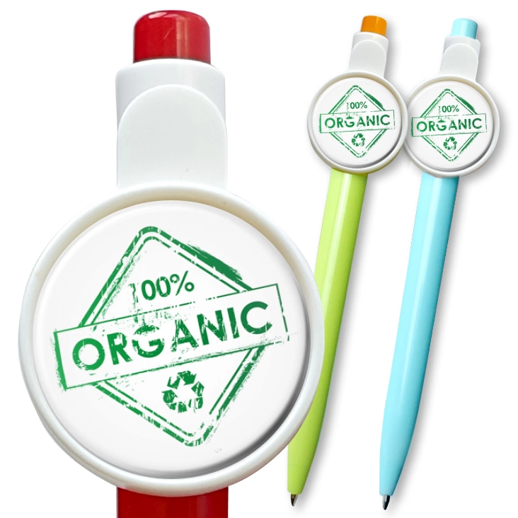 przypinka długopis 100% organic