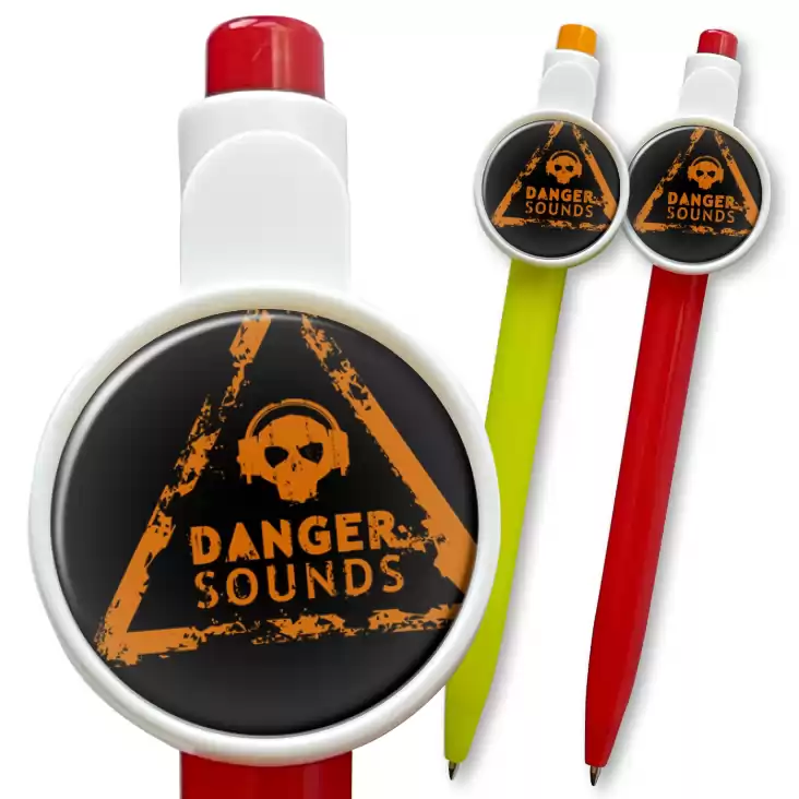 przypinka długopis Danger sounds