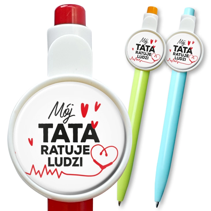 przypinka długopis Mój tata ratuje
