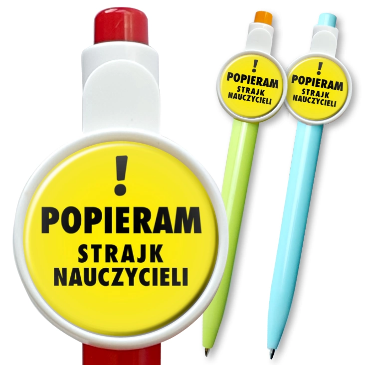 przypinka długopis Popieram protest