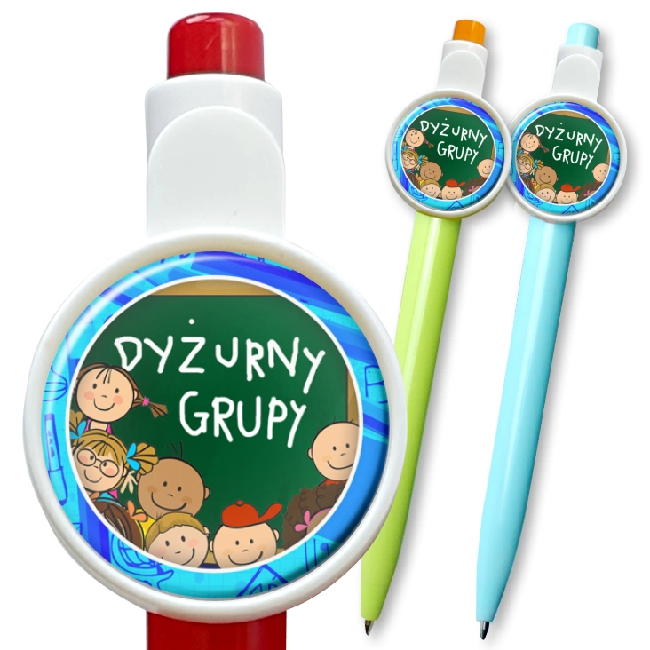 przypinka długopis Dyżurny grupy obwódka