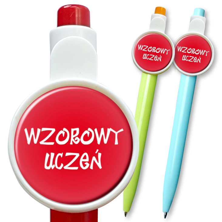 przypinka długopis Wzorowy uczeń