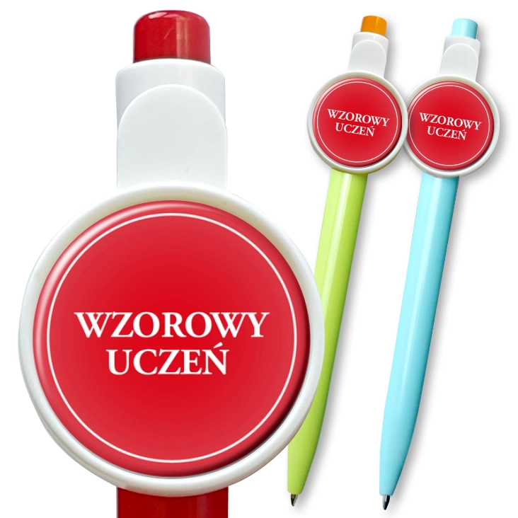 przypinka długopis Wzorowy uczeń