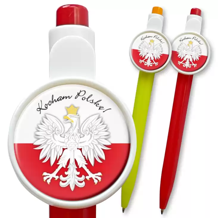 przypinka długopis Kocham Polskę!