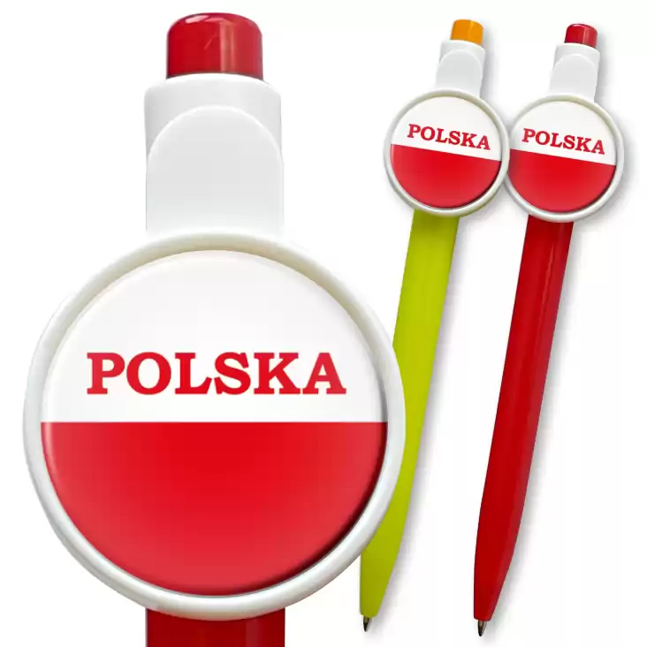 przypinka długopis Polska