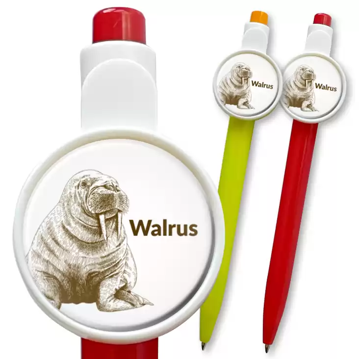 przypinka długopis Walrus