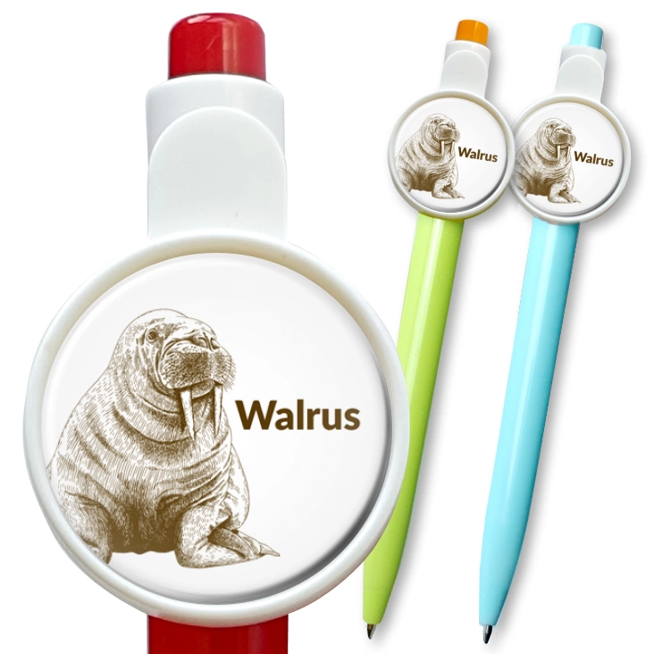 przypinka długopis Walrus