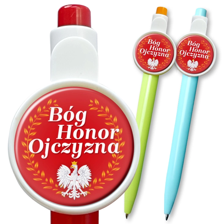 przypinka długopis Bóg Honor Ojczyzna