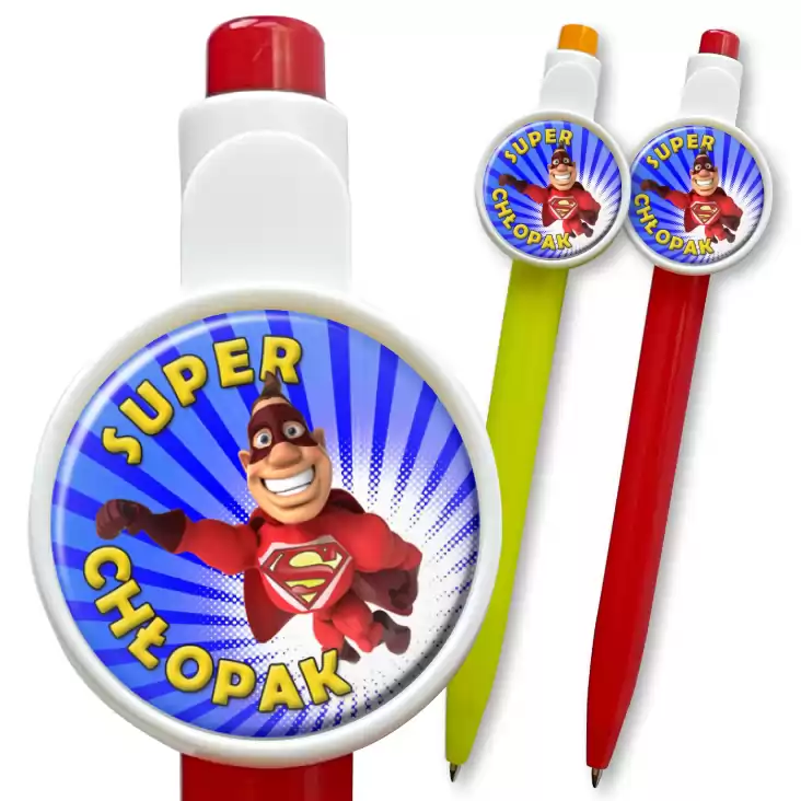 przypinka długopis Super Chłopak