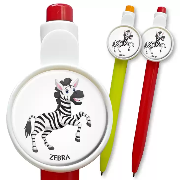 przypinka długopis Zebra