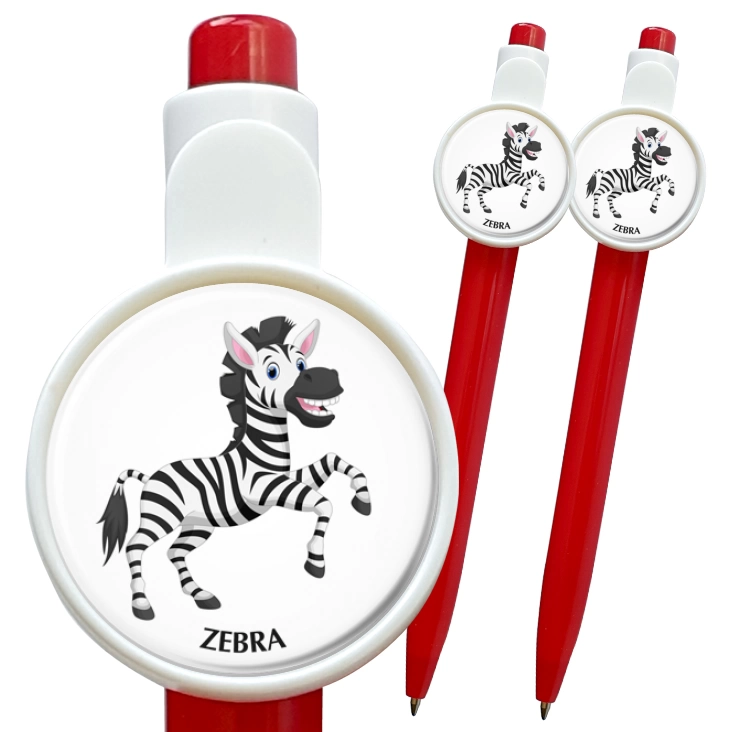 przypinka długopis Zebra