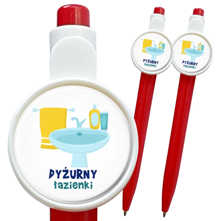przypinka długopis Dyżurny łazienki