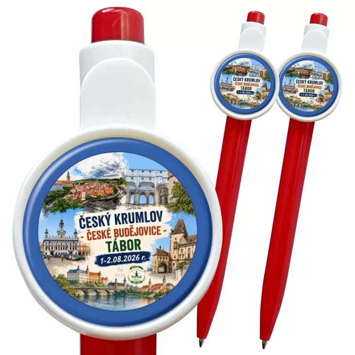 przypinka długopis PTTK Nysa Cesky Krumlov Budejovice Tabor