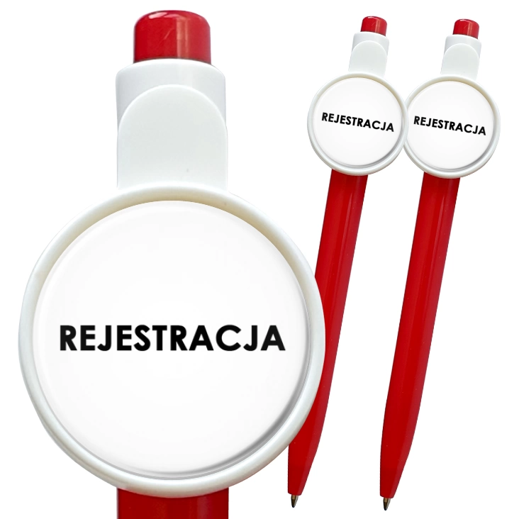przypinka długopis Rejestracja