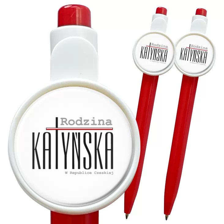 przypinka długopis Rodzina Katyńska logo