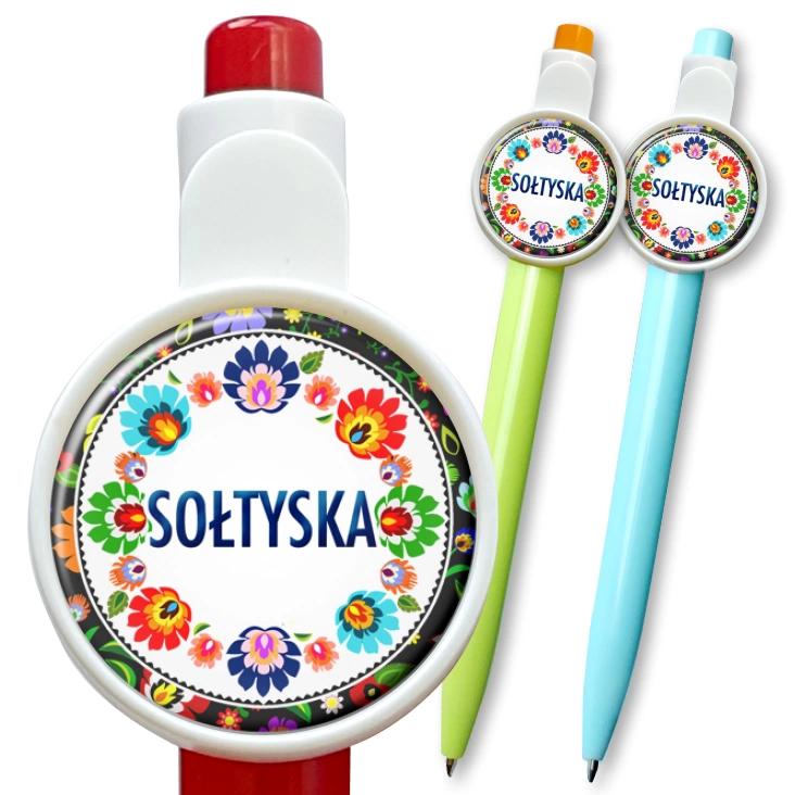 przypinka długopis Sołtyska folk