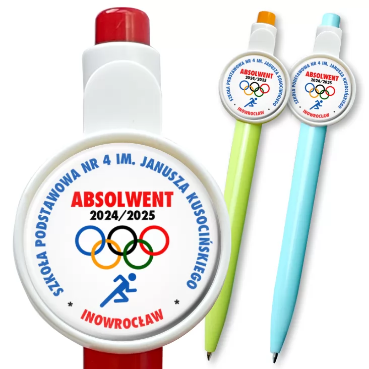 przypinka długopis SP 4 Inowrocław Absolwent
