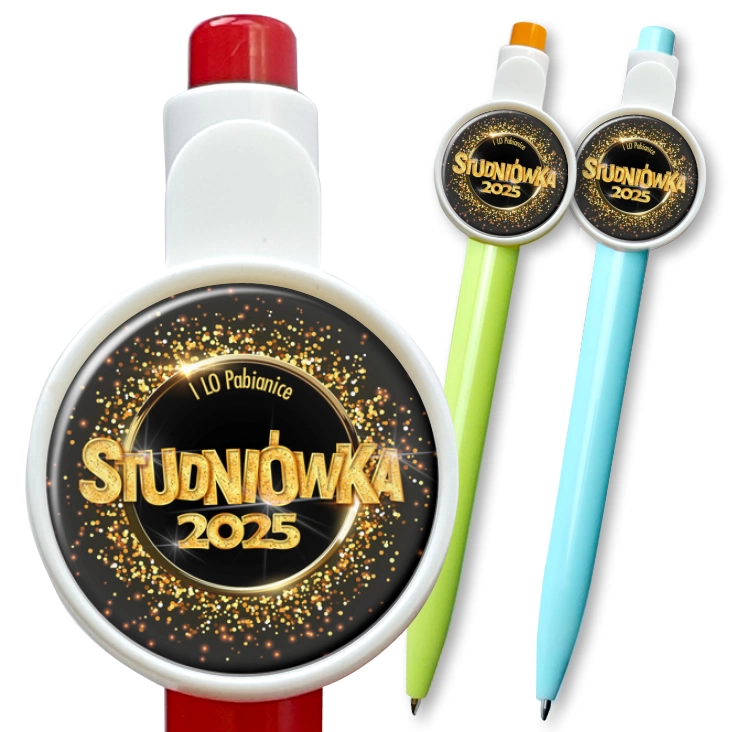 przypinka długopis Studniówka 2025 I LO Pabianice