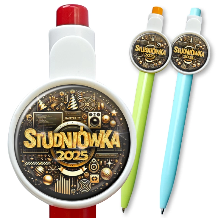 przypinka długopis Studniówka technik informatyk