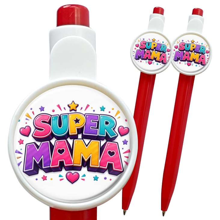 przypinka długopis Super mama
