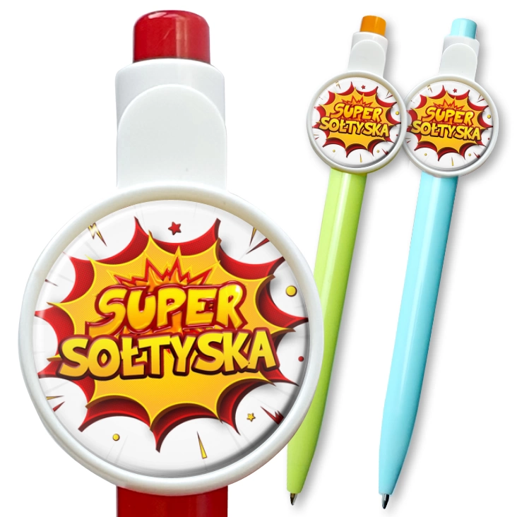 przypinka długopis Super Sołtyska