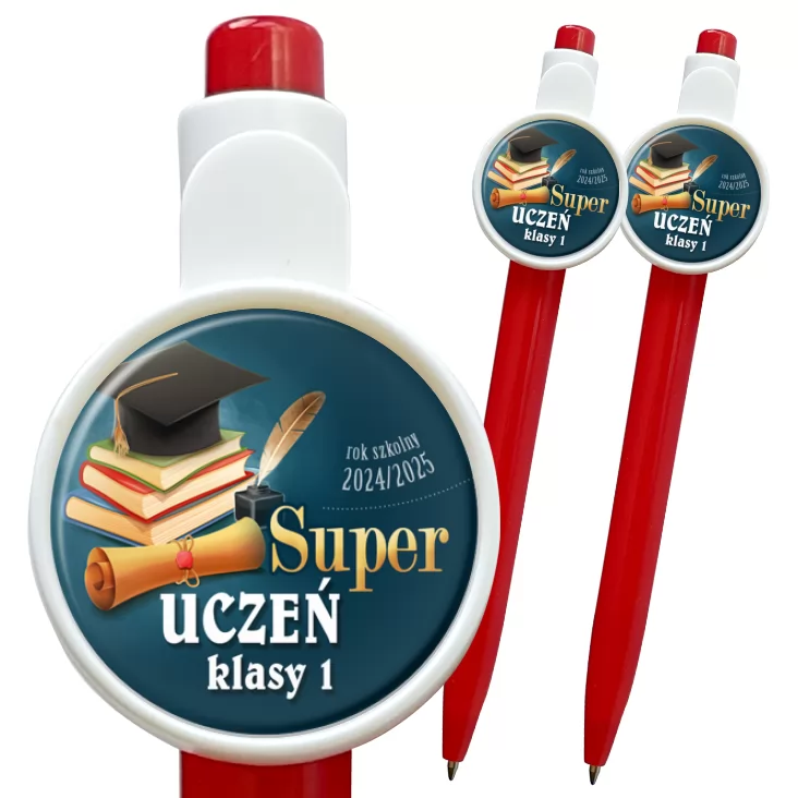 przypinka długopis Super uczeń klasy 1