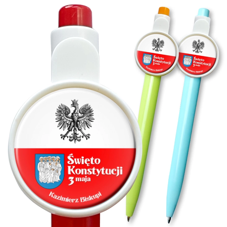 przypinka długopis Święto Konstytucji 3 Maja Kazimierz Biskupi