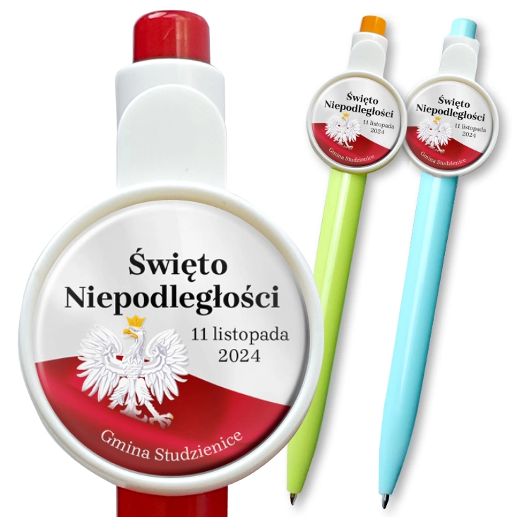 przypinka długopis Święto Niepodległości Gmina Studzienice